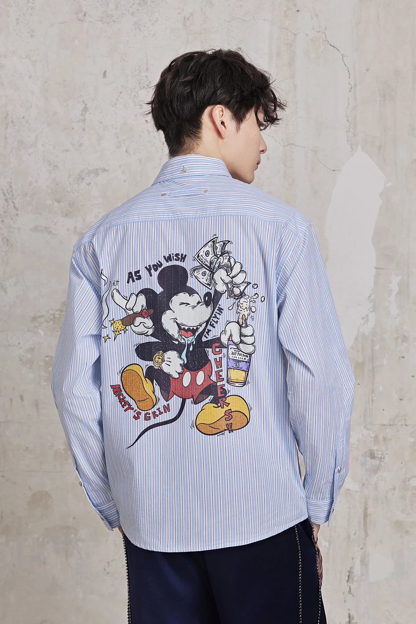 Betrayed Ideals Mickey Striped Shirt