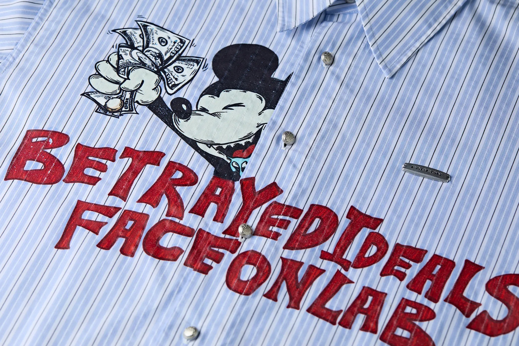 Betrayed Ideals Mickey Striped Shirt