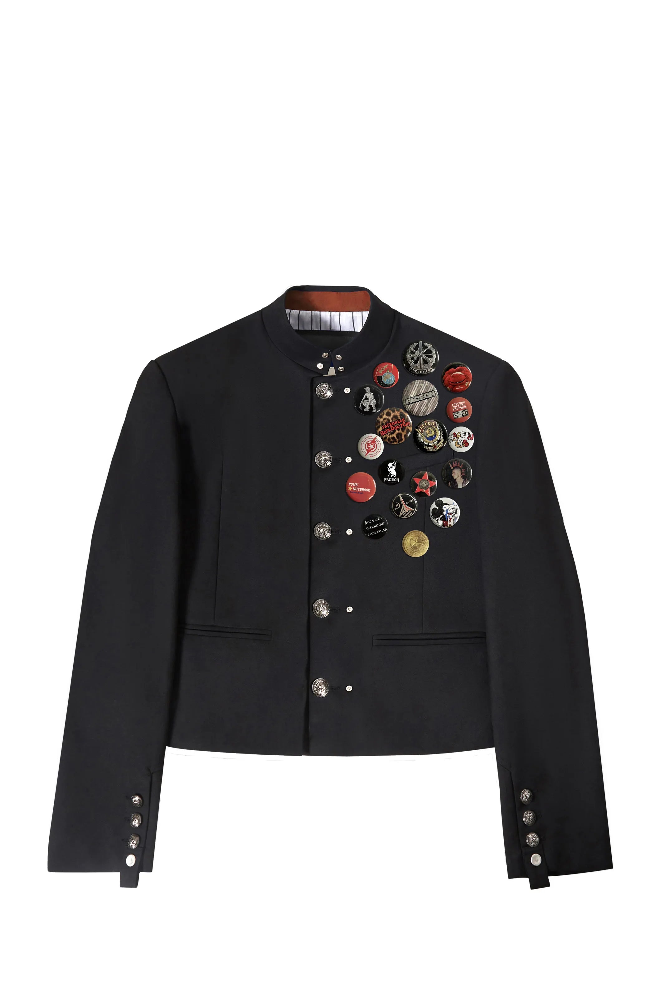 Cropped Punk Military Jacket