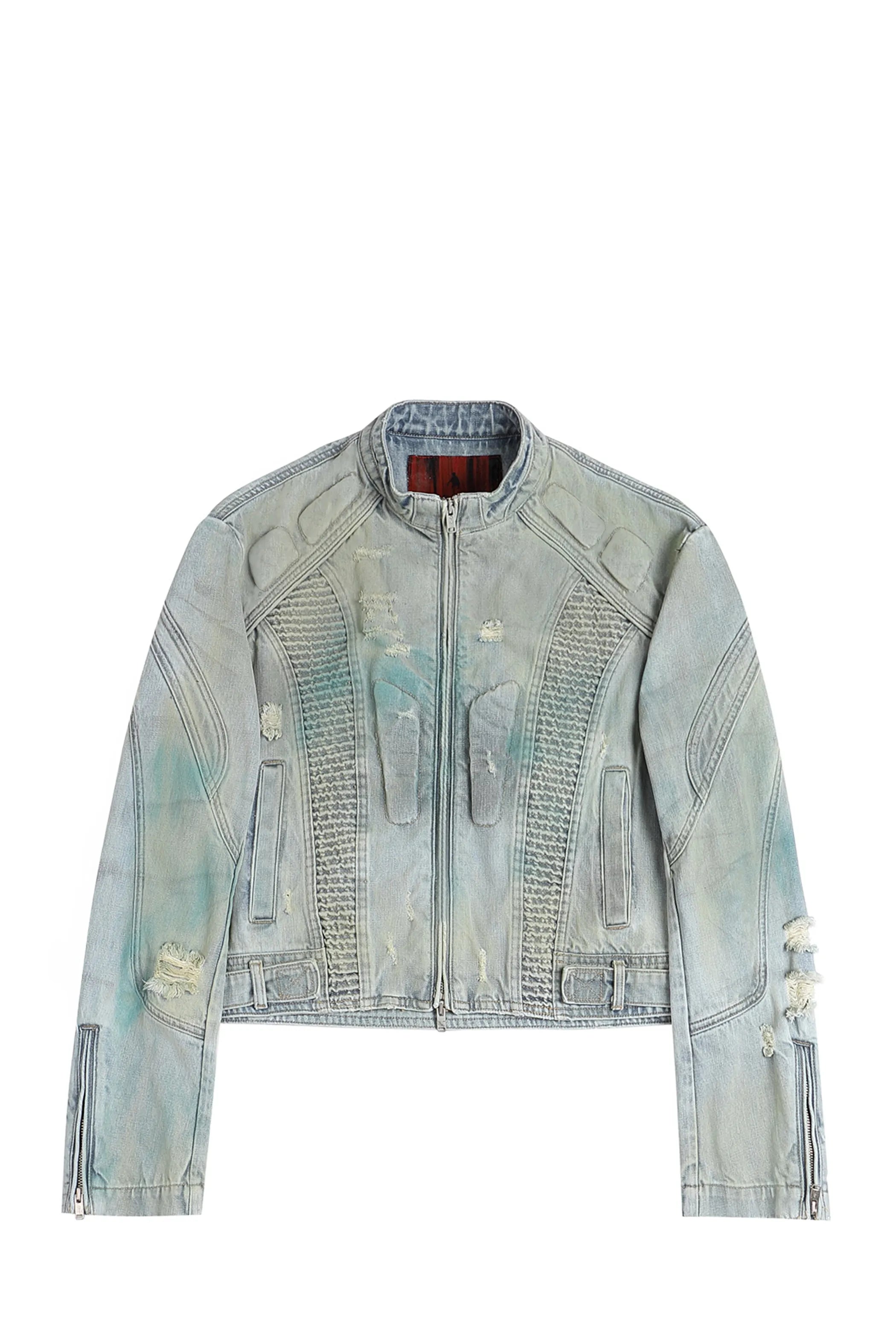 Distressed Denim Akira Moto Jacket
