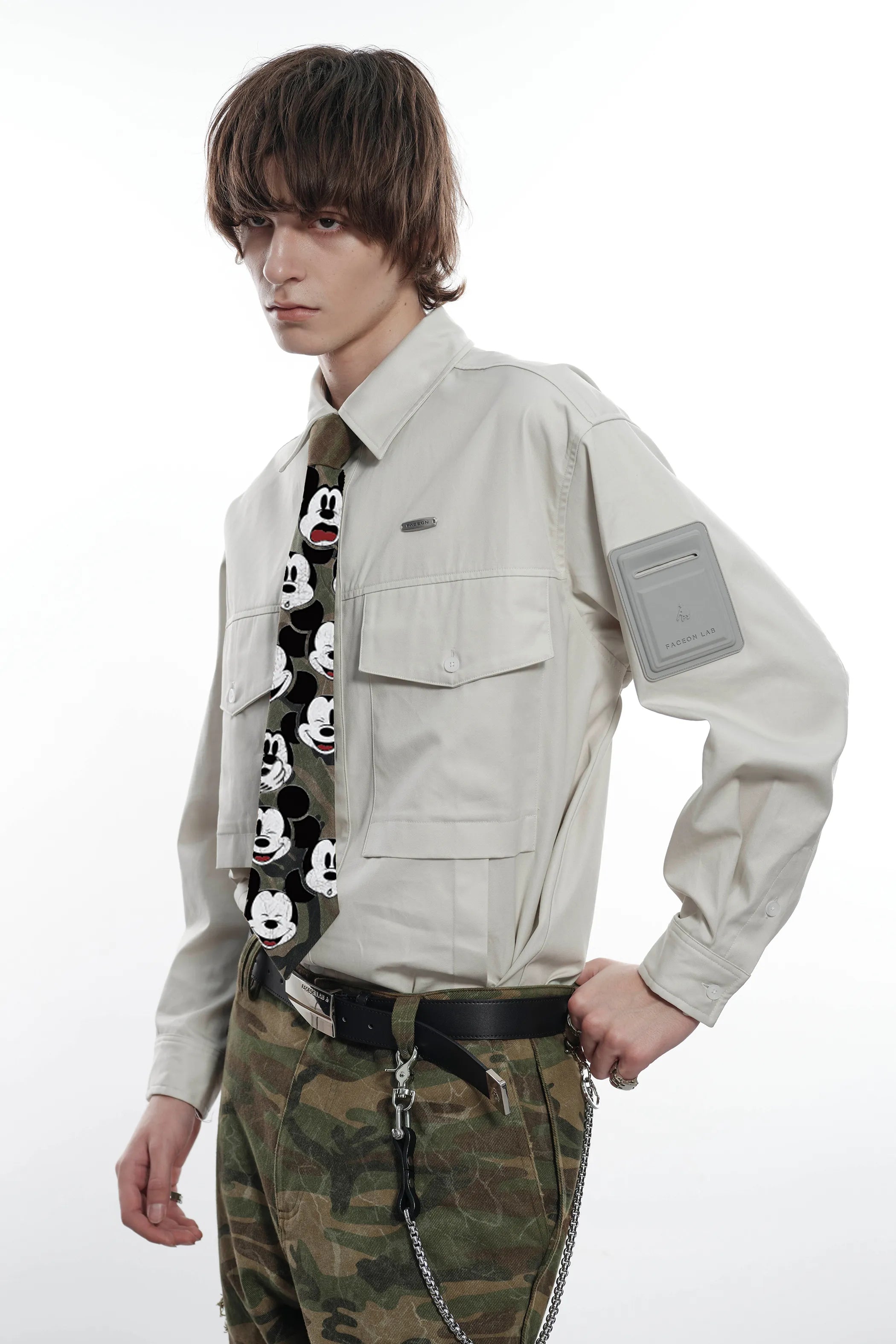 Emotional Mickey Camouflage Necktie