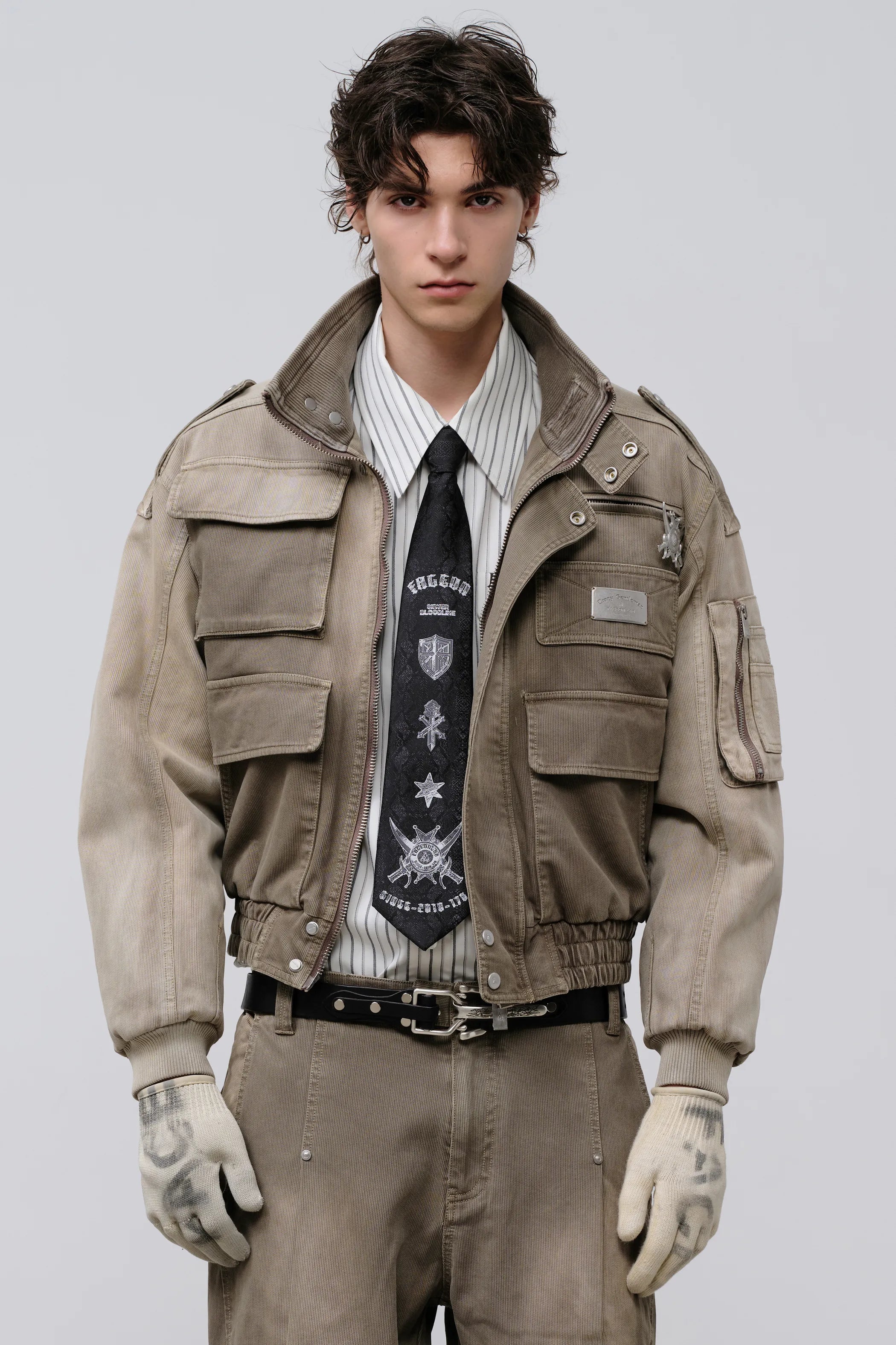 Mechanic Multi-Pocket Bomber Jacket