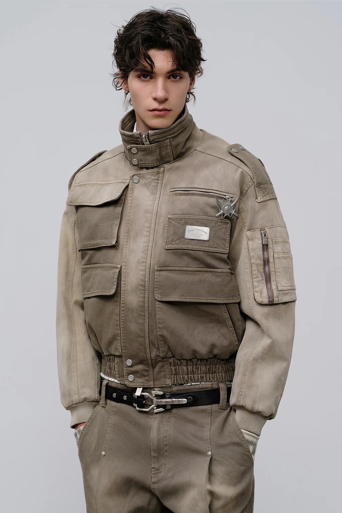 Mechanic Multi-Pocket Bomber Jacket
