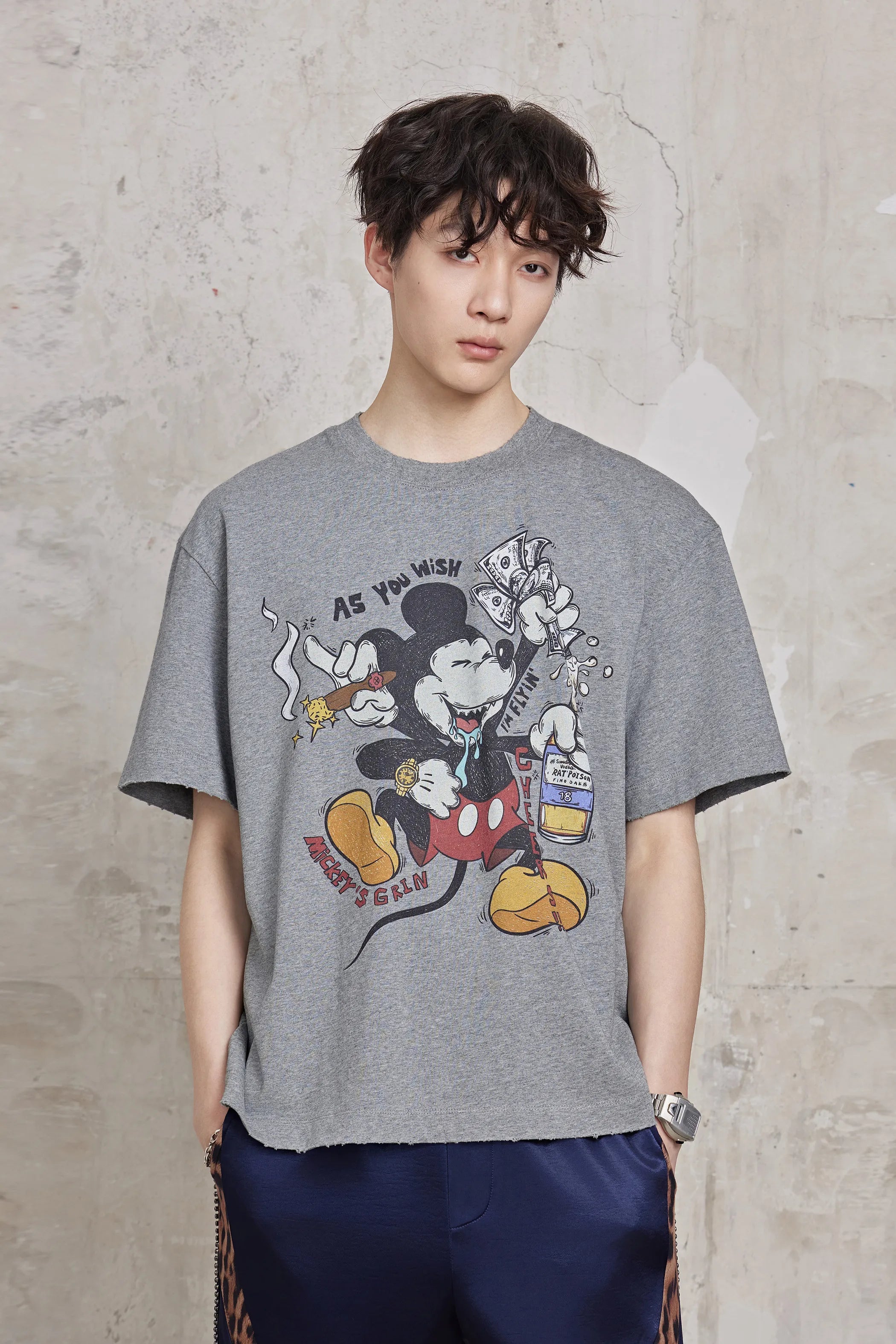 Mickey Mouse Graphic Distressed Tee