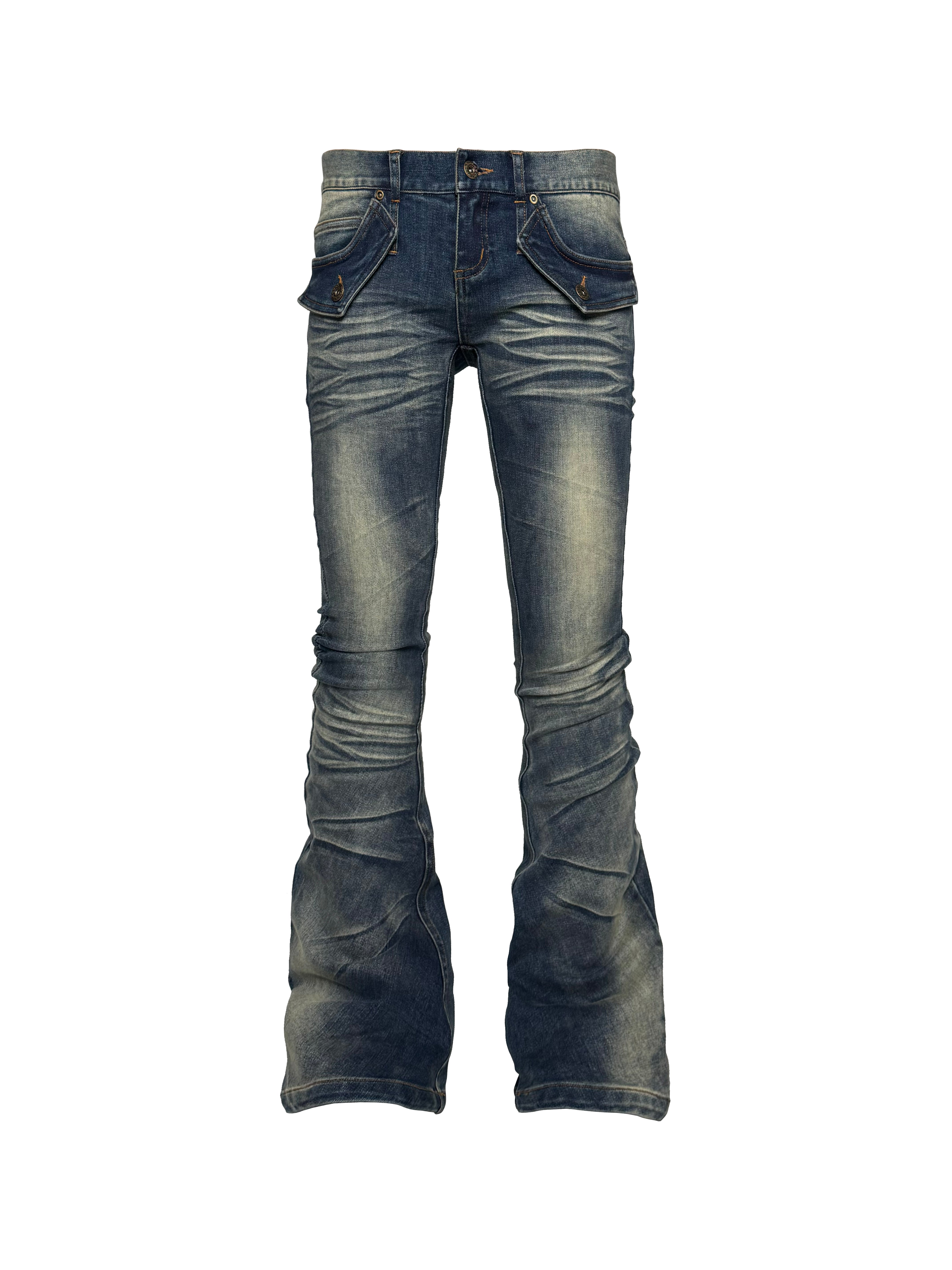 Totem Low Rise Stacked Flare Jeans
