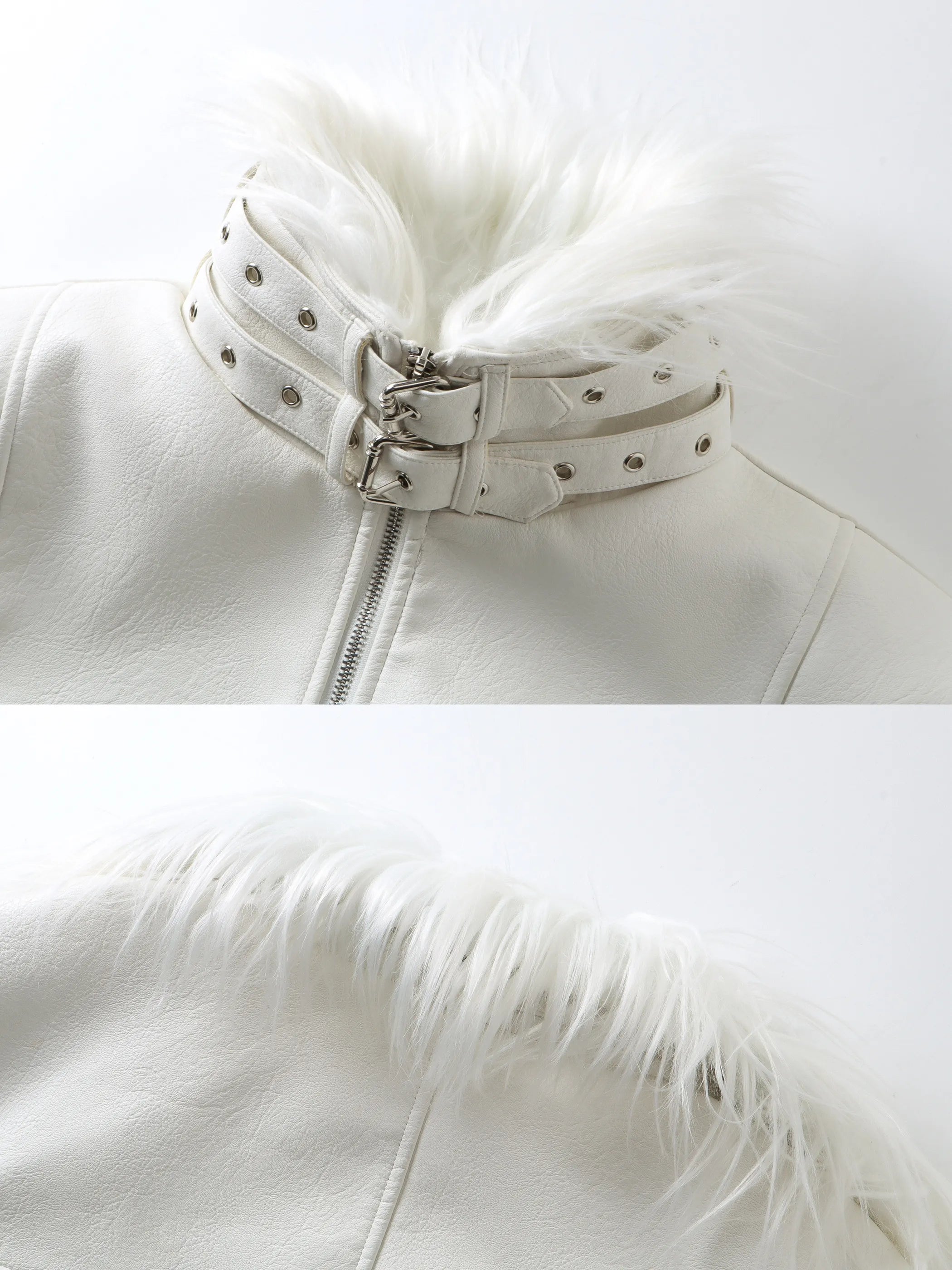"DËV" Demon strap leather jacket