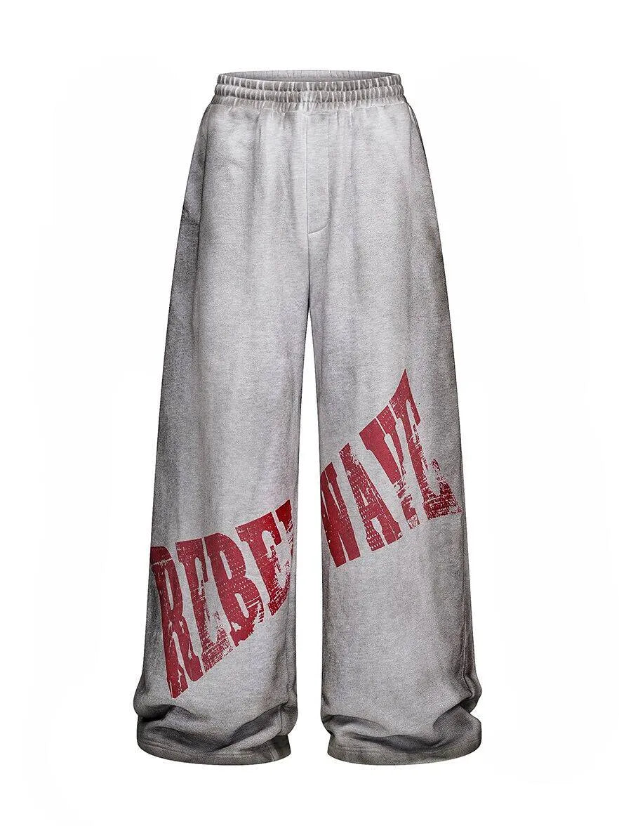 "✝" Distressed reversible sweatpants