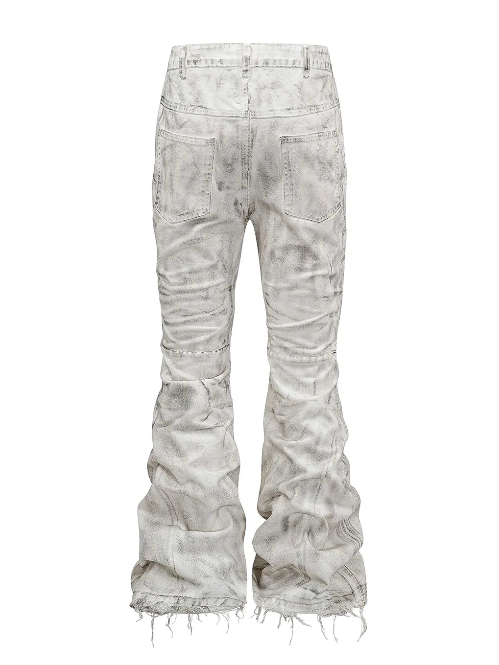 "WXΣ" distressed wax pants