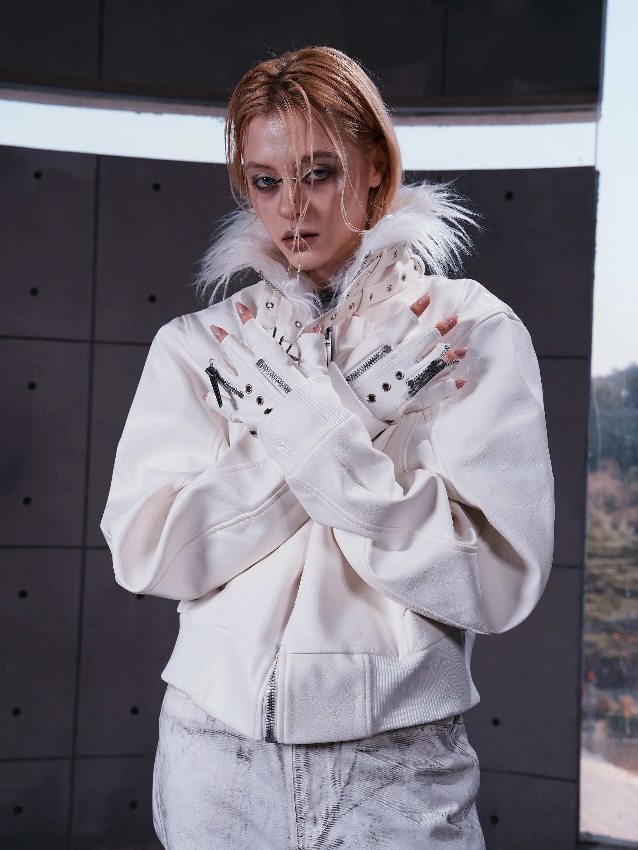 "WØR" Double-zip gloves