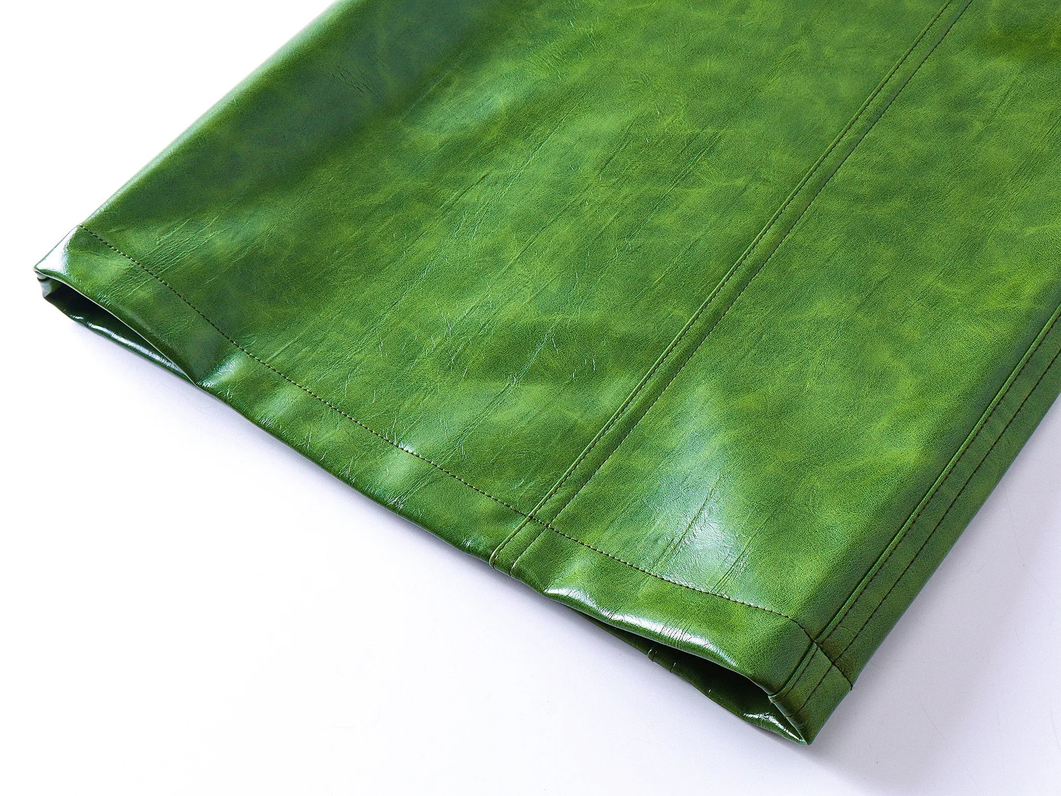 Liquid leather baggy pants