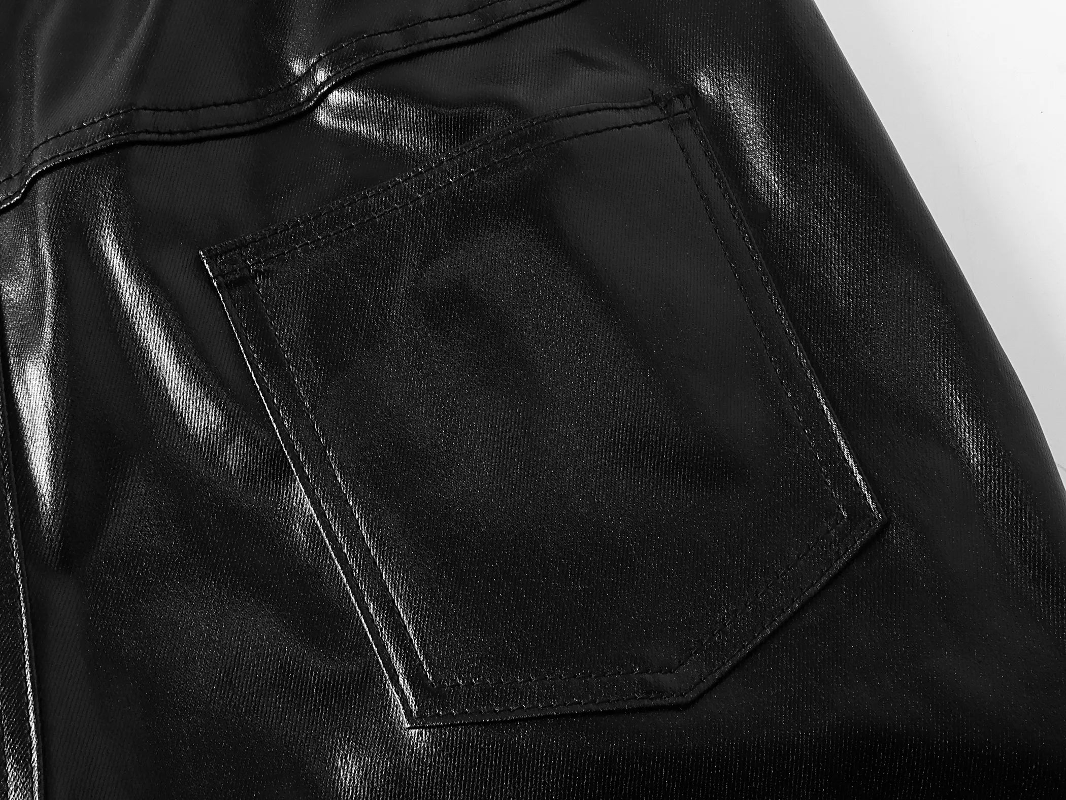 "RЖЯ" Liquid metal zip wax pants