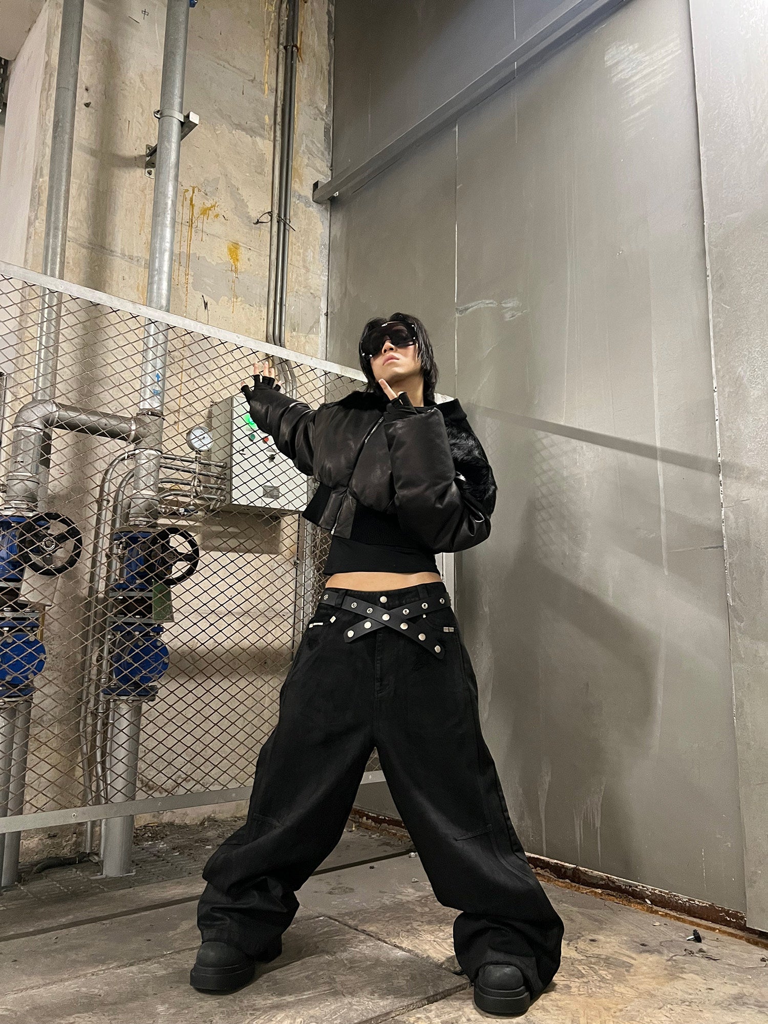 "SØL" Rivet snap-buckle belt