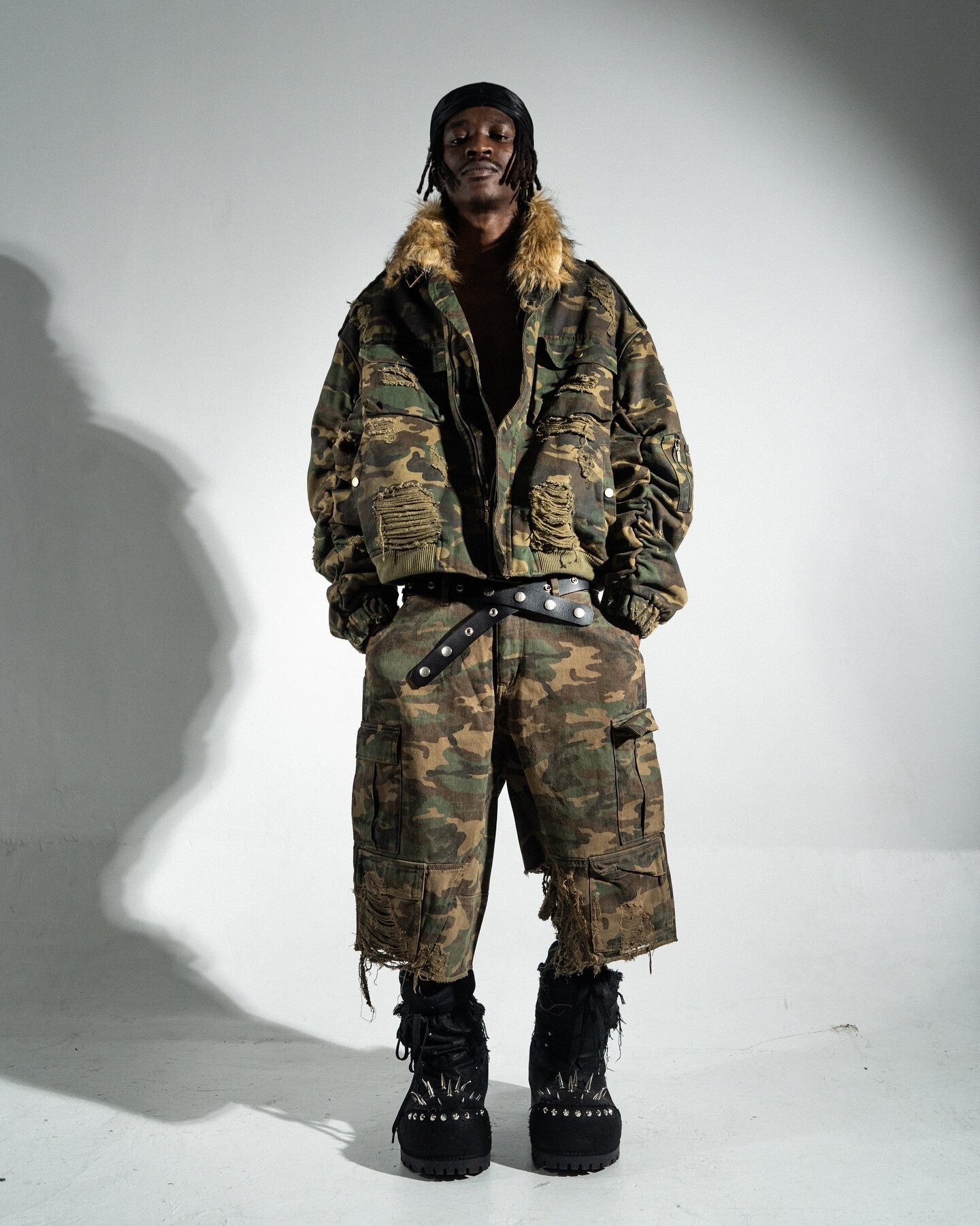 "SØL" Rivet snap-buckle belt