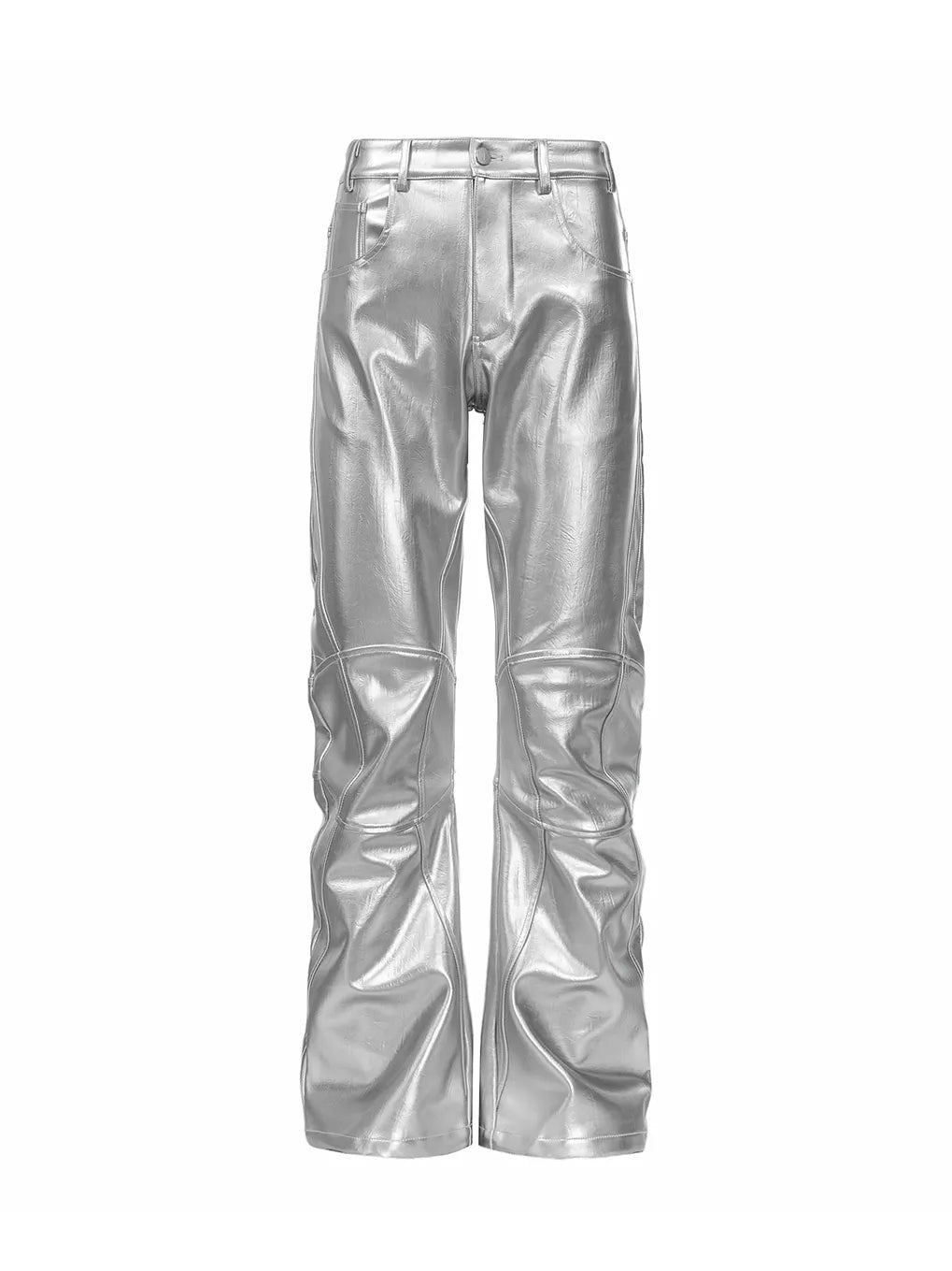 "φ" Straight-leg leather pants
