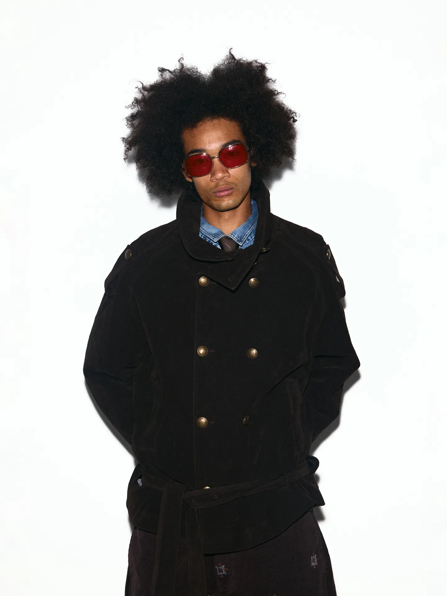 Double-breasted windbreaker cotton coat