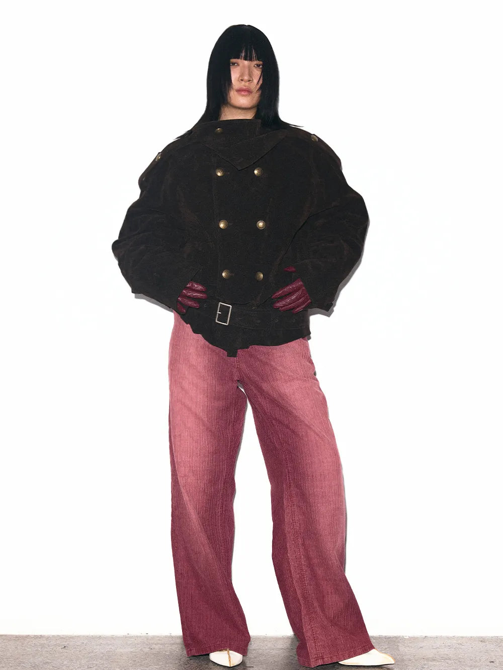 Double-breasted windbreaker cotton coat