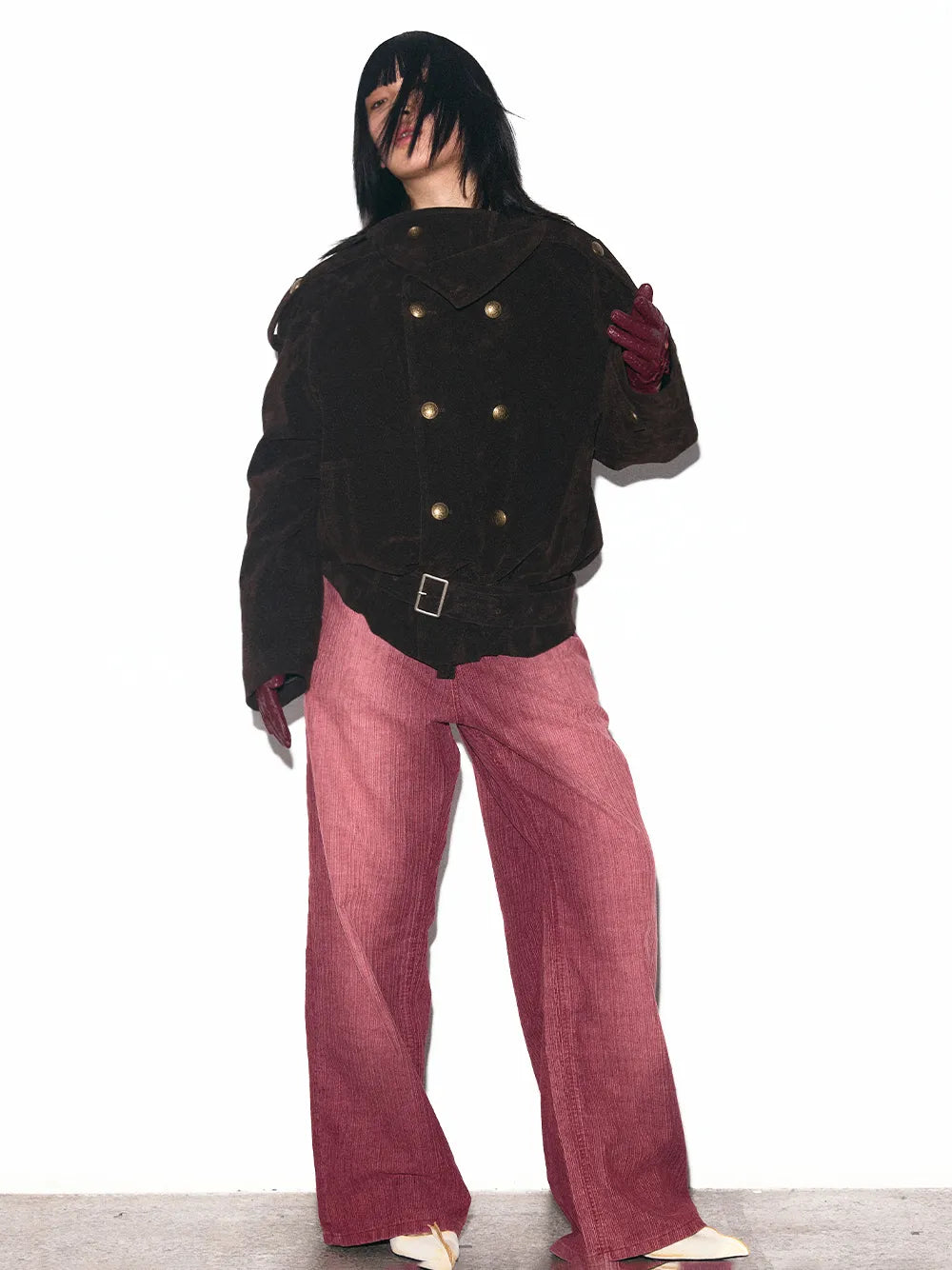 Double-breasted windbreaker cotton coat