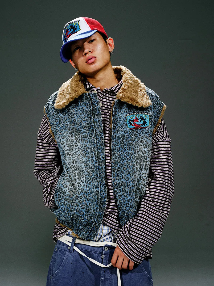 HOPELESS Blue Leopard Vest