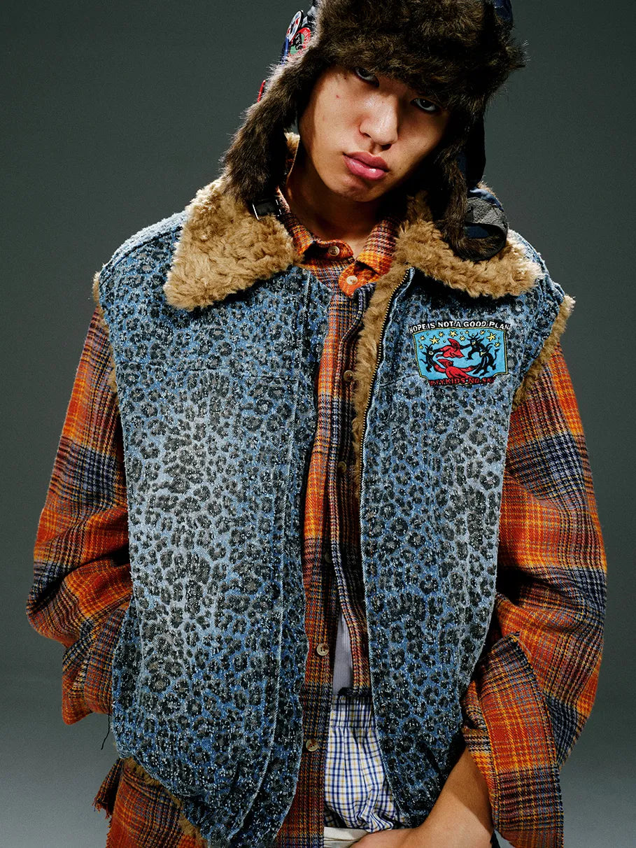HOPELESS Blue Leopard Vest