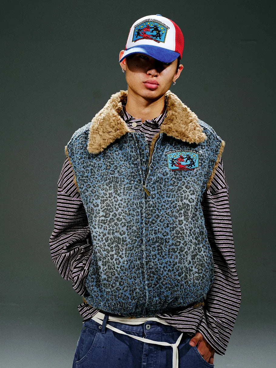 HOPELESS Blue Leopard Vest