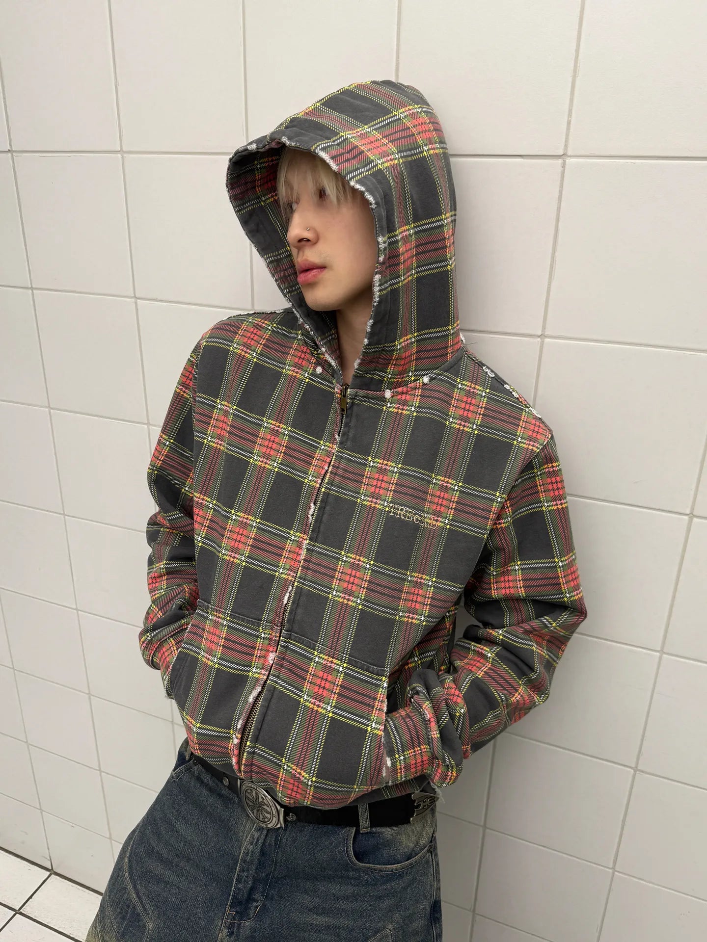 Vintage Plaid Sweatshirt