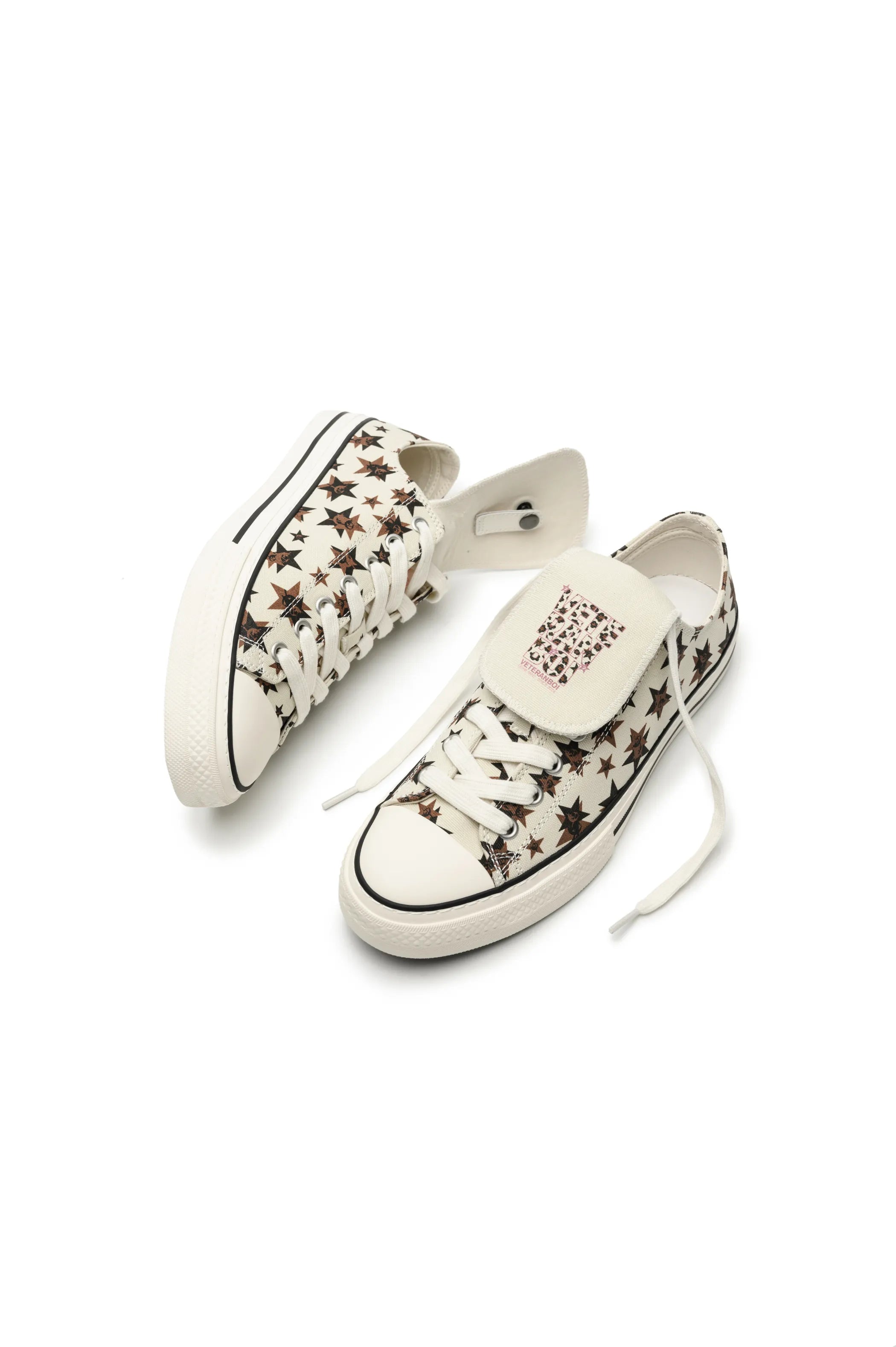 Leopard monogram sneakers