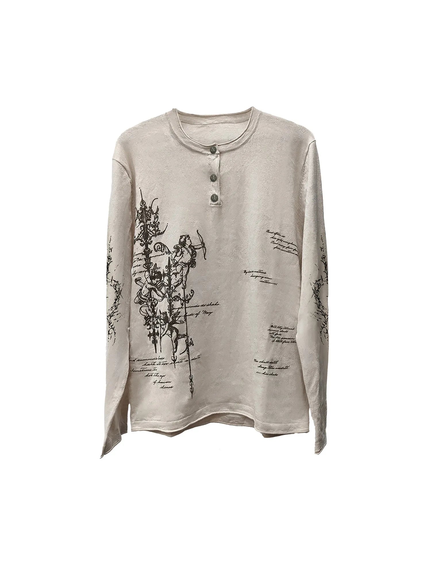 Aria Henry Neck Long-Sleeve Tee
