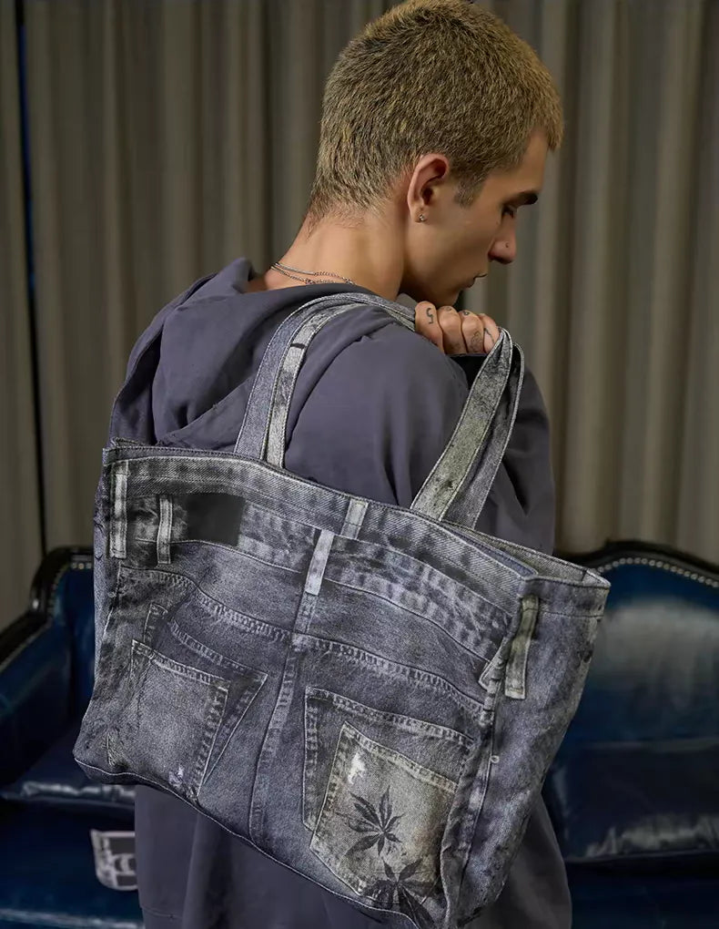 Distressed jeans Tote