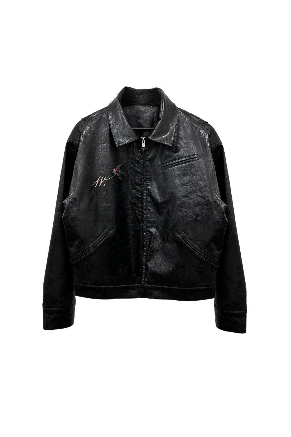 Dragonfly Woman Oily Leather Jacket