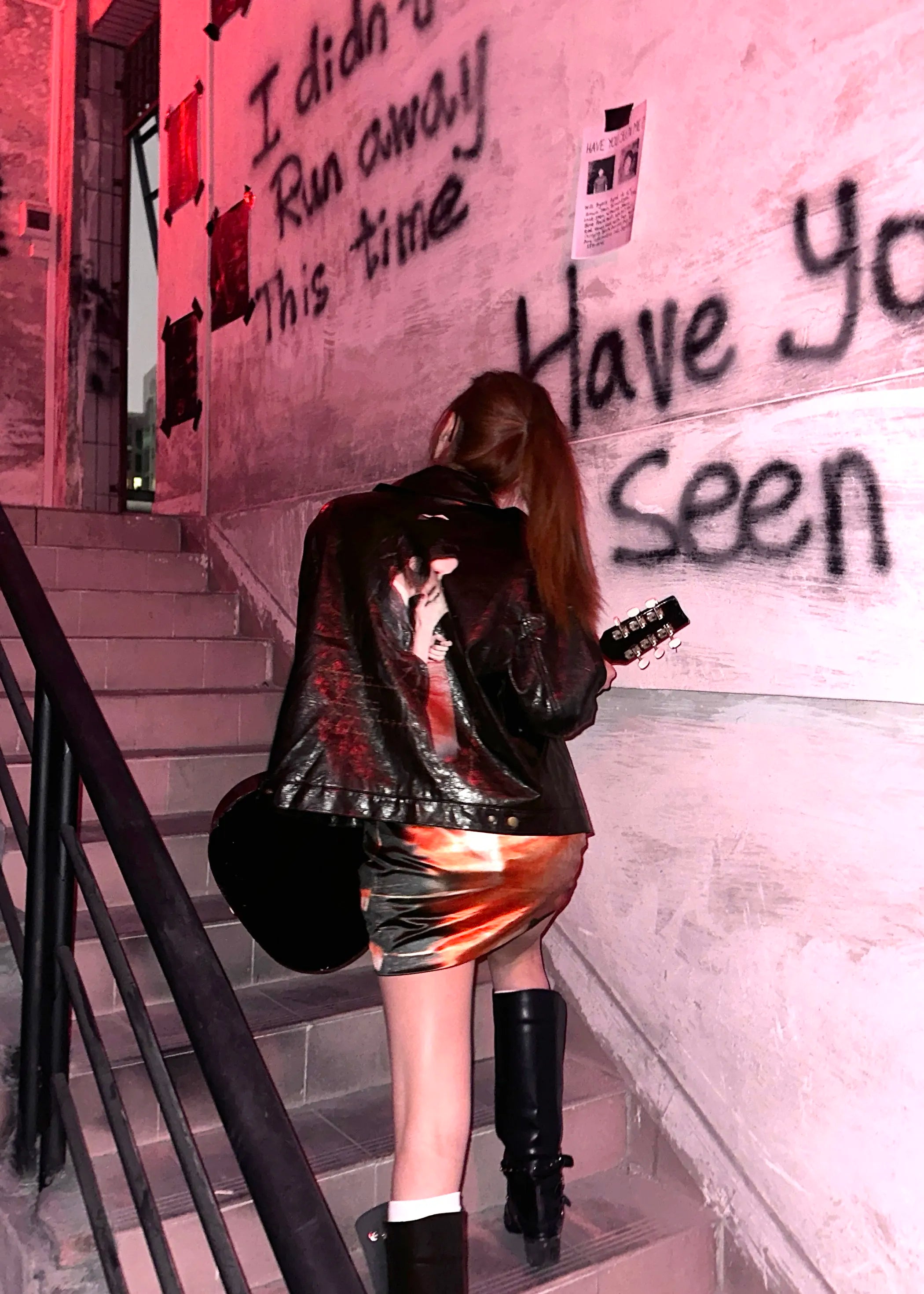 Dragonfly Woman Oily Leather Jacket