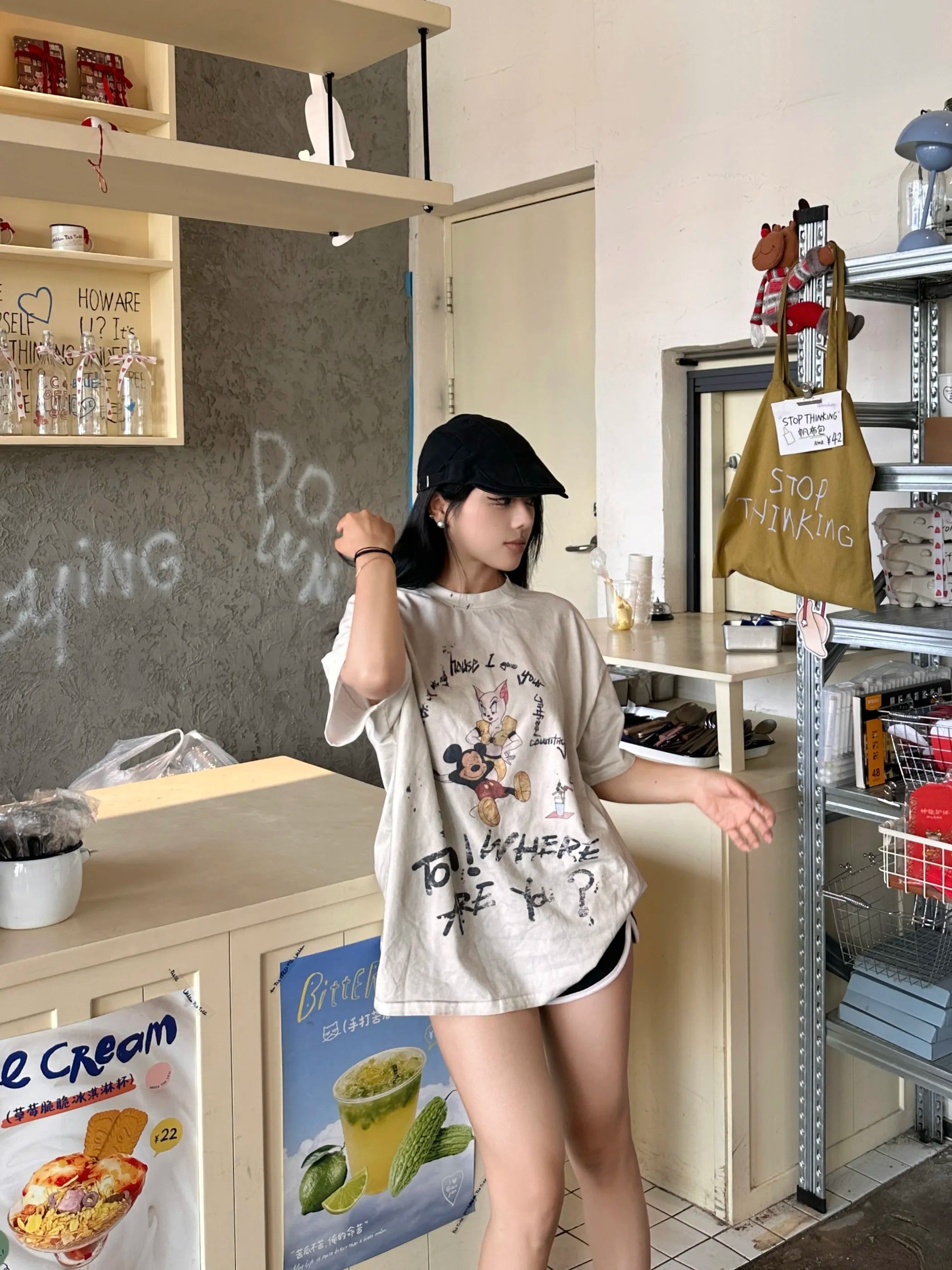 Mickey Parody NewVintage Washed Tee