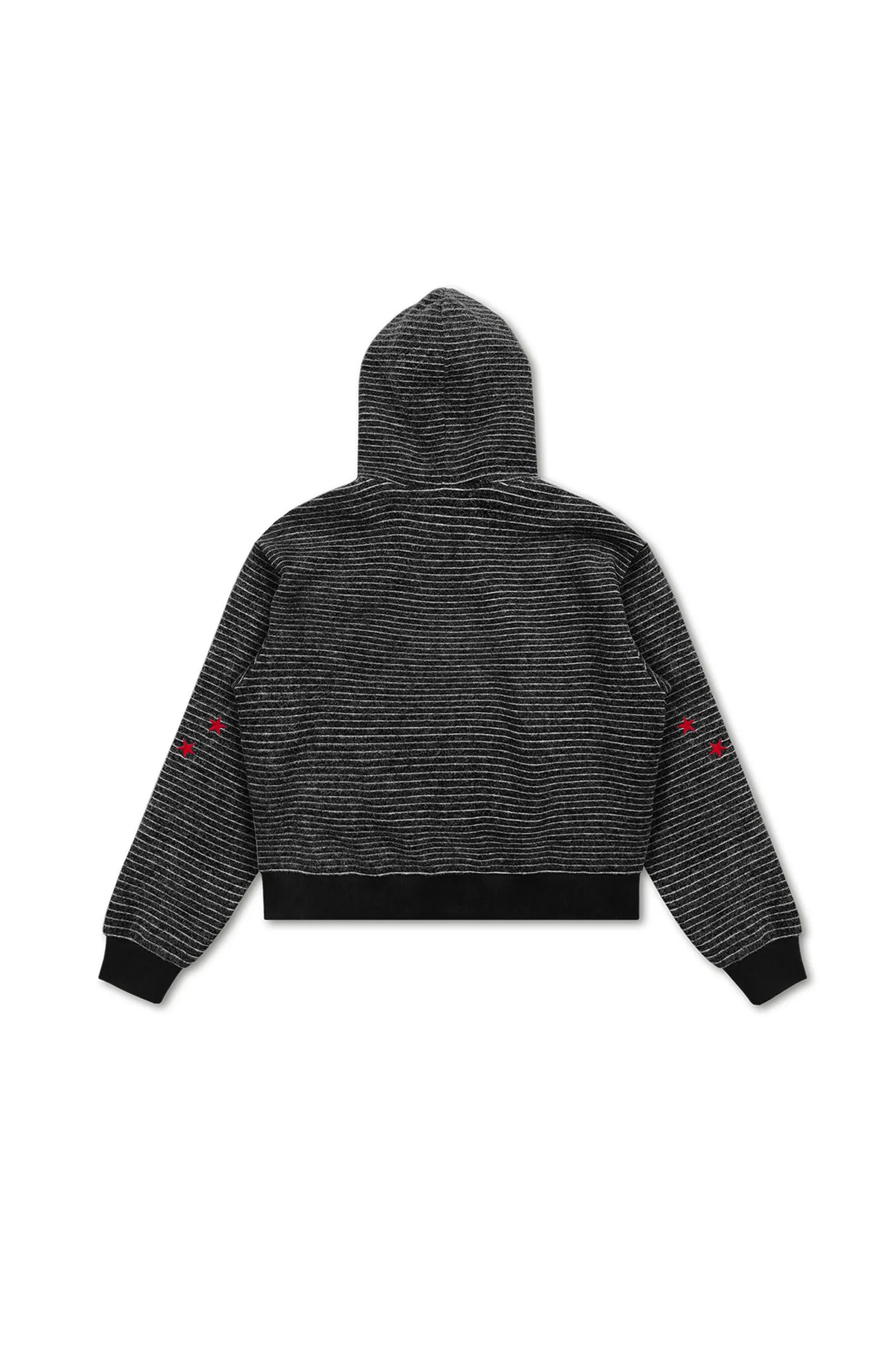 Red Star Unicorn Striped Zip Hoodie