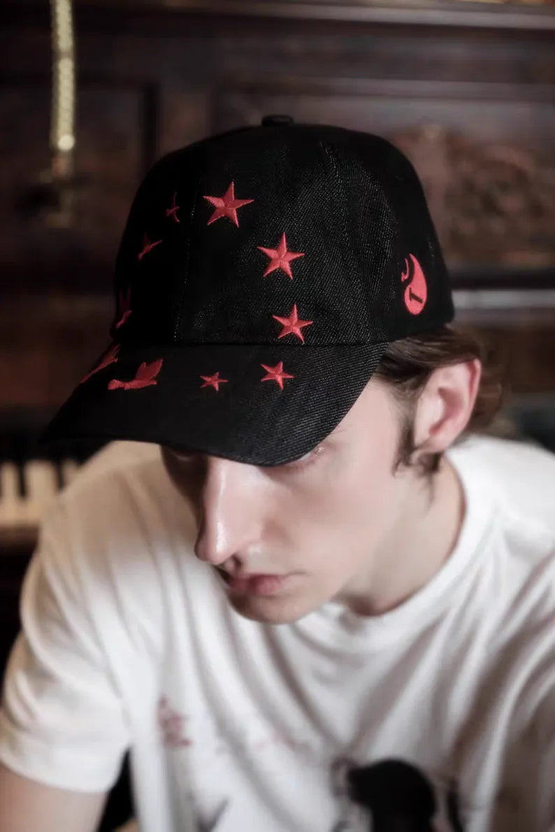 Star Peace Dove Denim Dad Cap