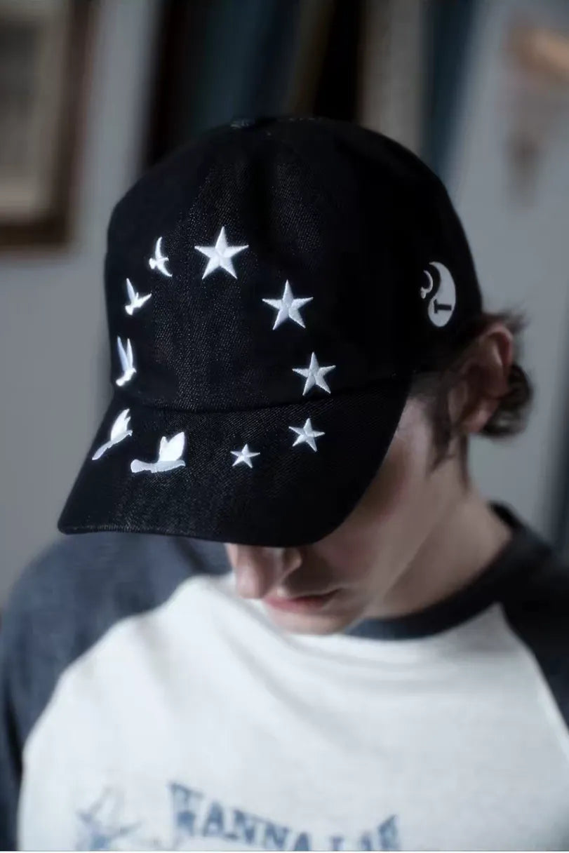 Star Peace Dove Denim Dad Cap