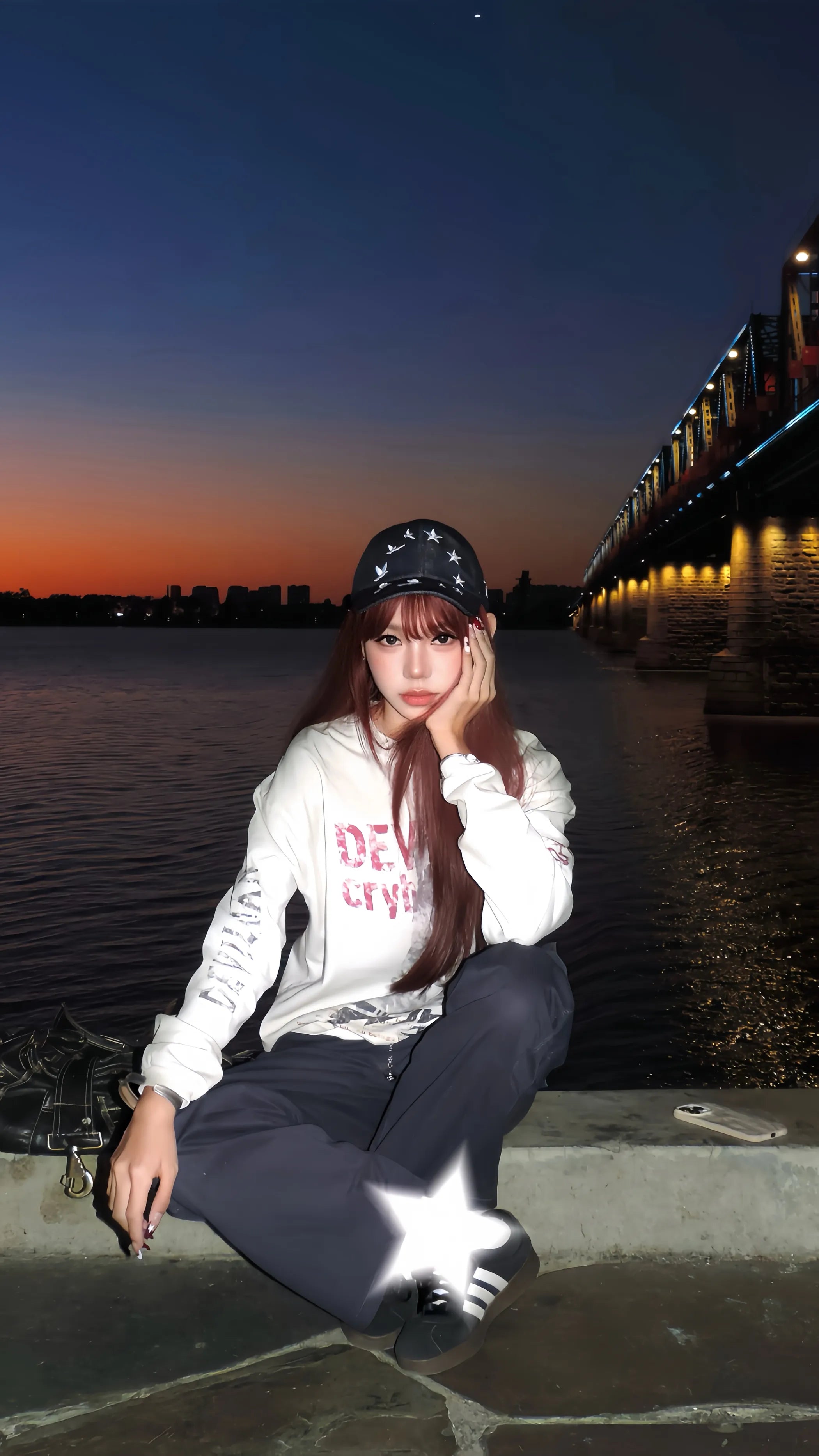 Star Peace Dove Denim Dad Cap